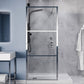 Himmel Series 34 in. x 78 in. Fixed Framed Shower Door with Tsunami Guard Tempered Clear Glass