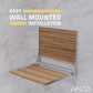 17 x 17 Shower Seat, ANZZI Saxon Folding Teak