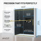 60 x 76 Frameless Shower Door, Mountain Reversible Sliding Deco Multiple Finishes