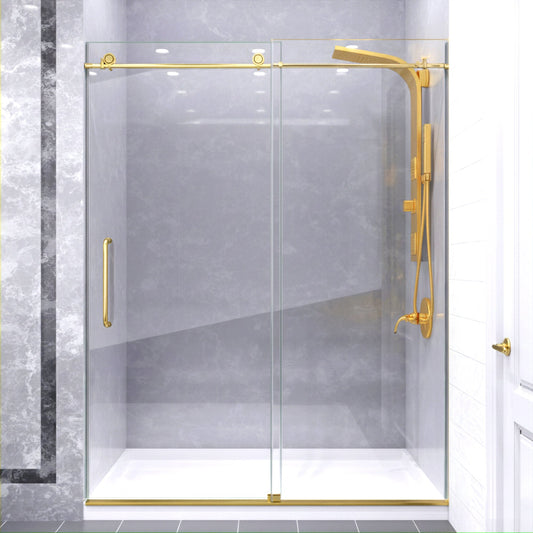 54 x 76 Frameless Shower Door, Madam Sliding Tempered Clear