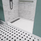Alexander 60 in. L x 36 in. W Alcove Shower Pan Base with Left or Right Drain in Glossy White Marine Acrylic
