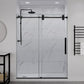 60 x 76 Frameless Shower Door, ANZZI Sliding TSUNAMI GUARD ALLOY Hardware