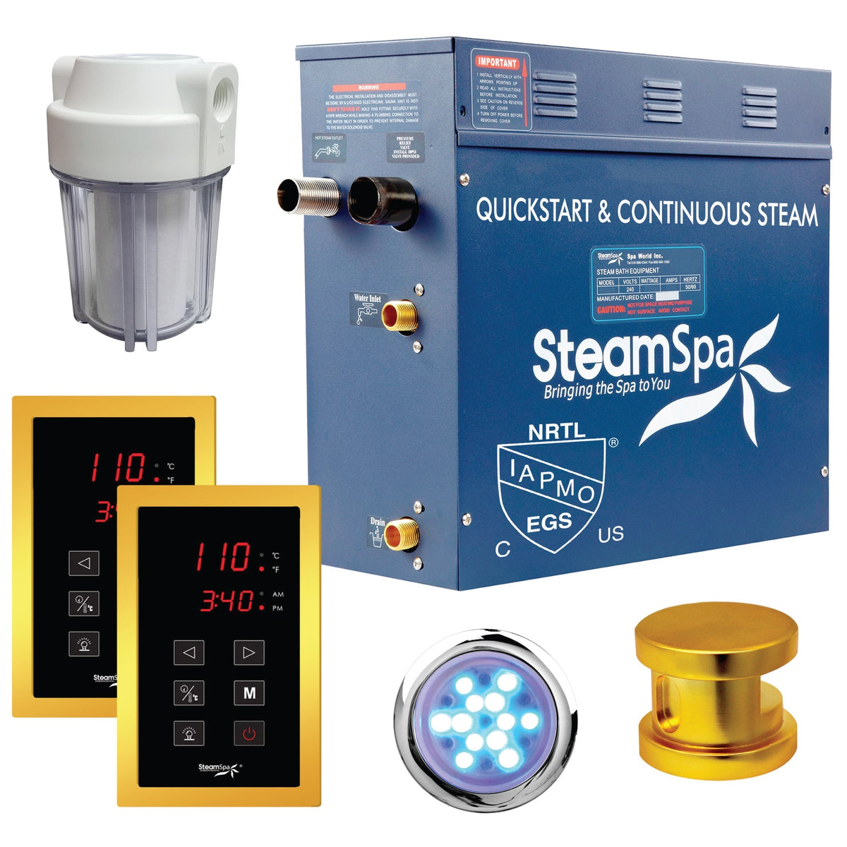 Steam Shower Generator, Full Package, Royal Series