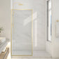 Welle 34 in. x 74 in. Framed Fixed Shower Screen Door with 5/16" (8mm) Tempered Fluted or Clear Glass