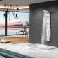 Fontan 64 in. 6-Jetted Full Body Shower Panel System with High-Pressure Rainfall Shower and Spray Wand in Brushed Steel