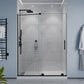 60 x 76 Semi-Frameless Shower Door, Longboat Sliding Tsunami Guard Tempered Glass