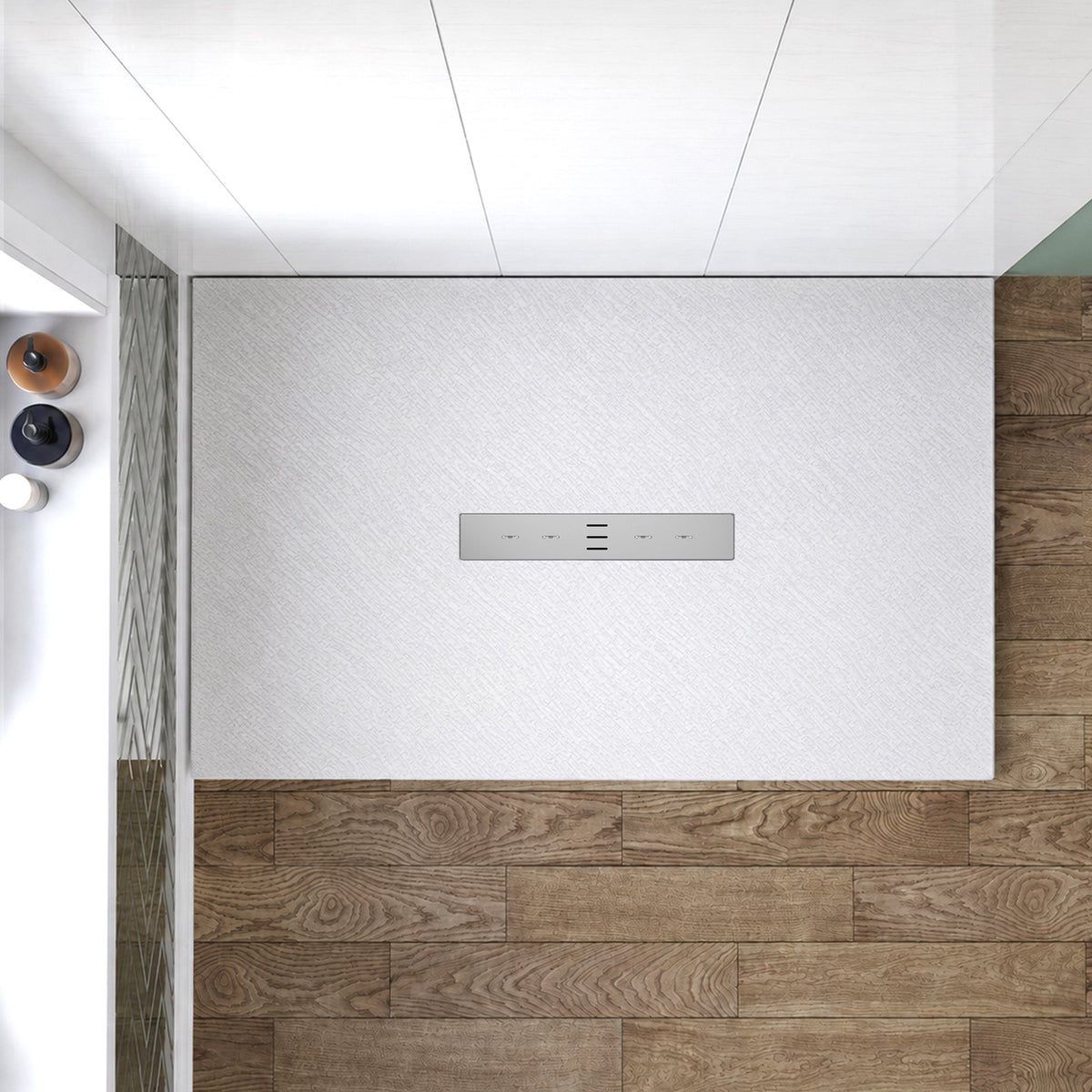 59 x 35 Shower Base, Center Drain, Pan Only