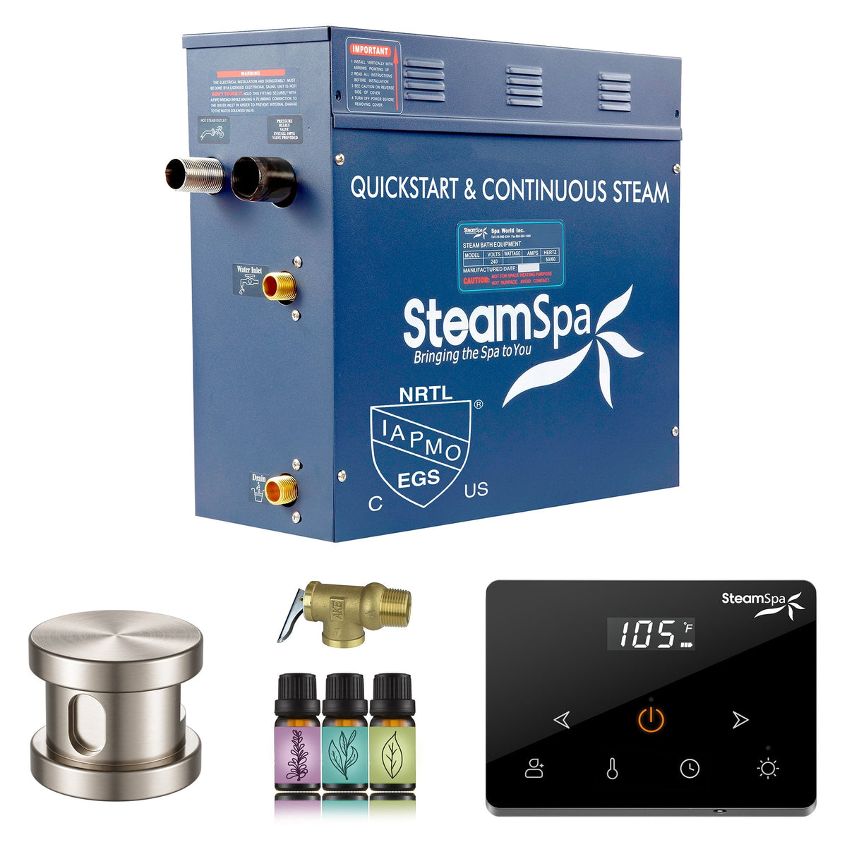 Steam Shower Generator, Full Package, Oasis Wireless 3
