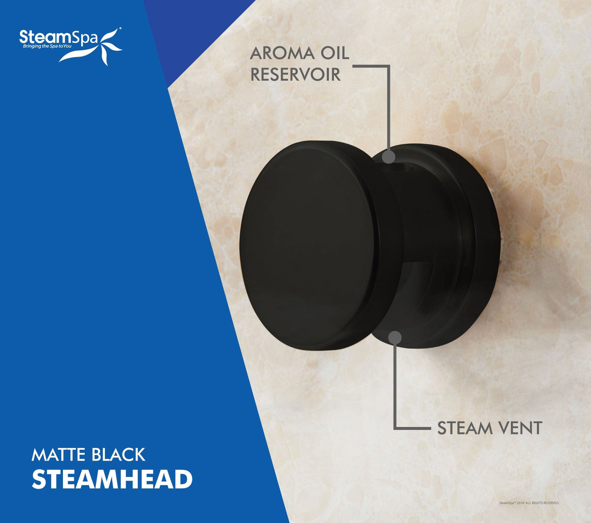 Steam Shower Generator, Full Package, Black