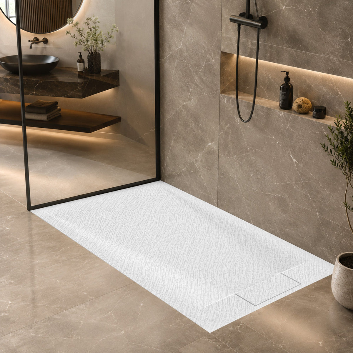 59 x 32 Shower Base, Pan Only, Barrier Free Curbless White ADA Compliant