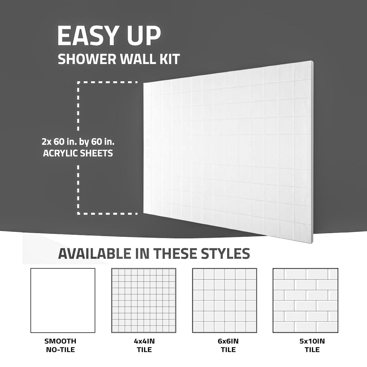Shower Wall Panel, Rampart x Glue Up
