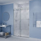Ozean Series 44 to 48 in. x 76 in. Frameless Shower Door with Sliding with Tsunami Guard Tempered Clear Glass