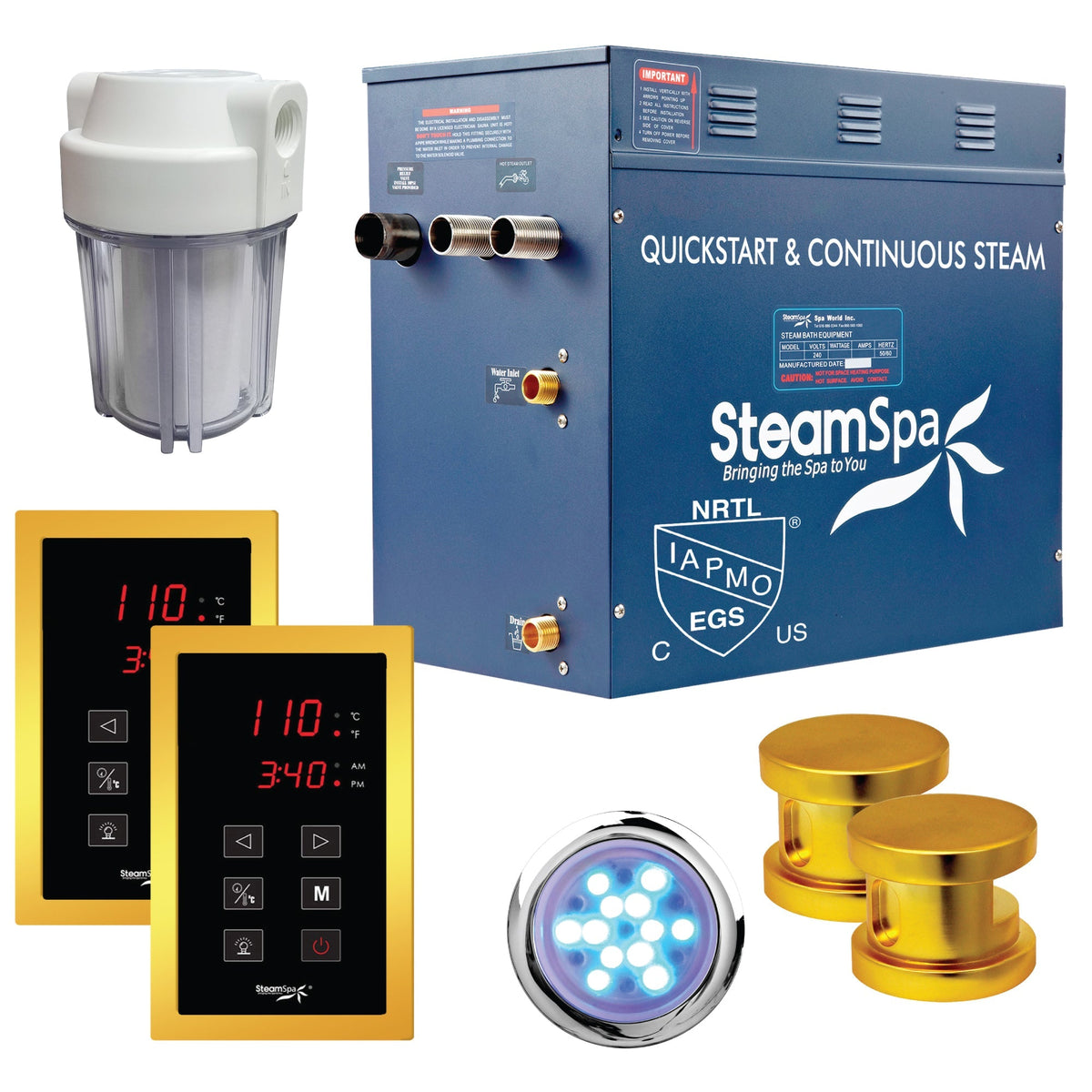 Steam Shower Generator, Full Package, Royal Series