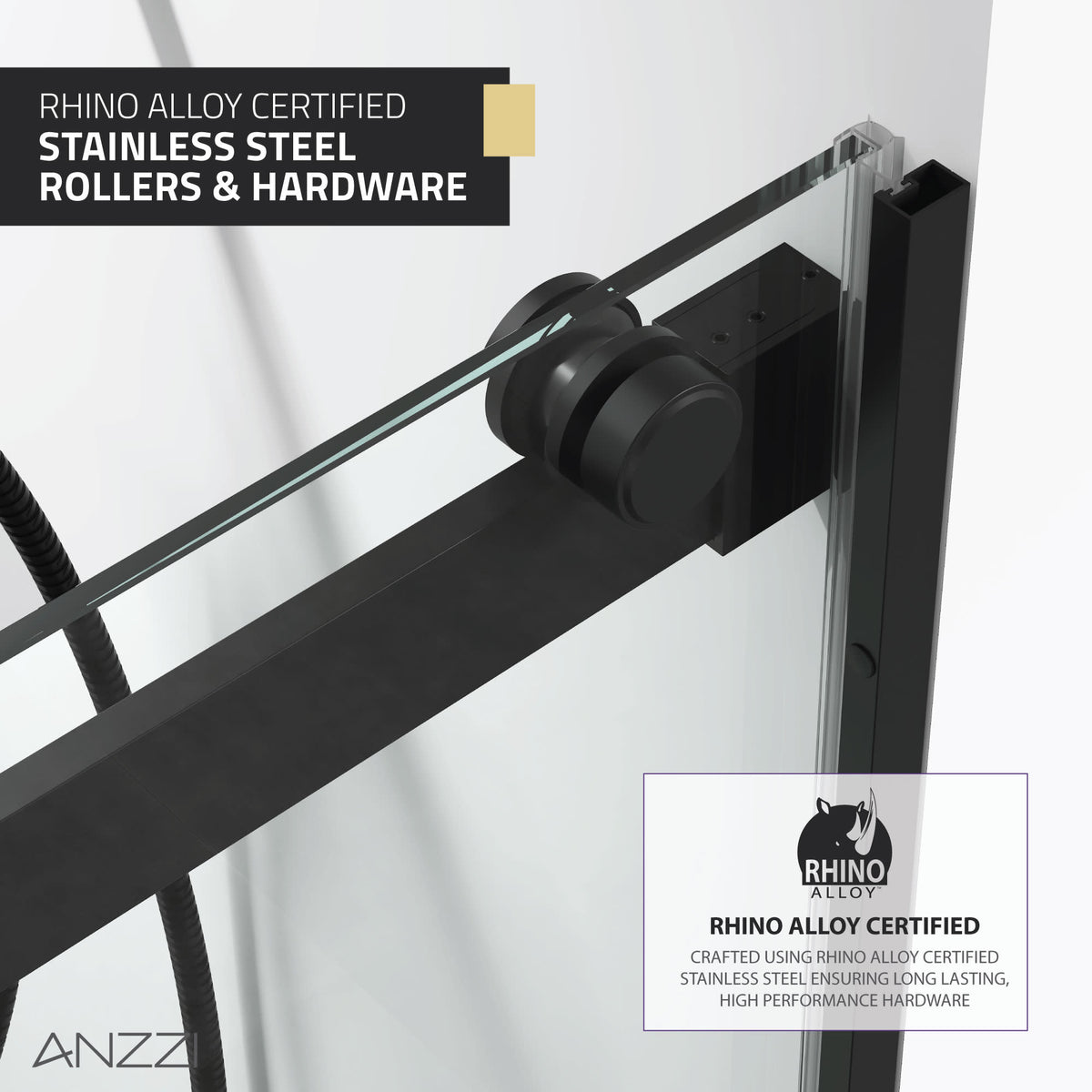 76 x 45 Framed Shower Door, Pan Only, Stellar Sliding Frameless Alcove