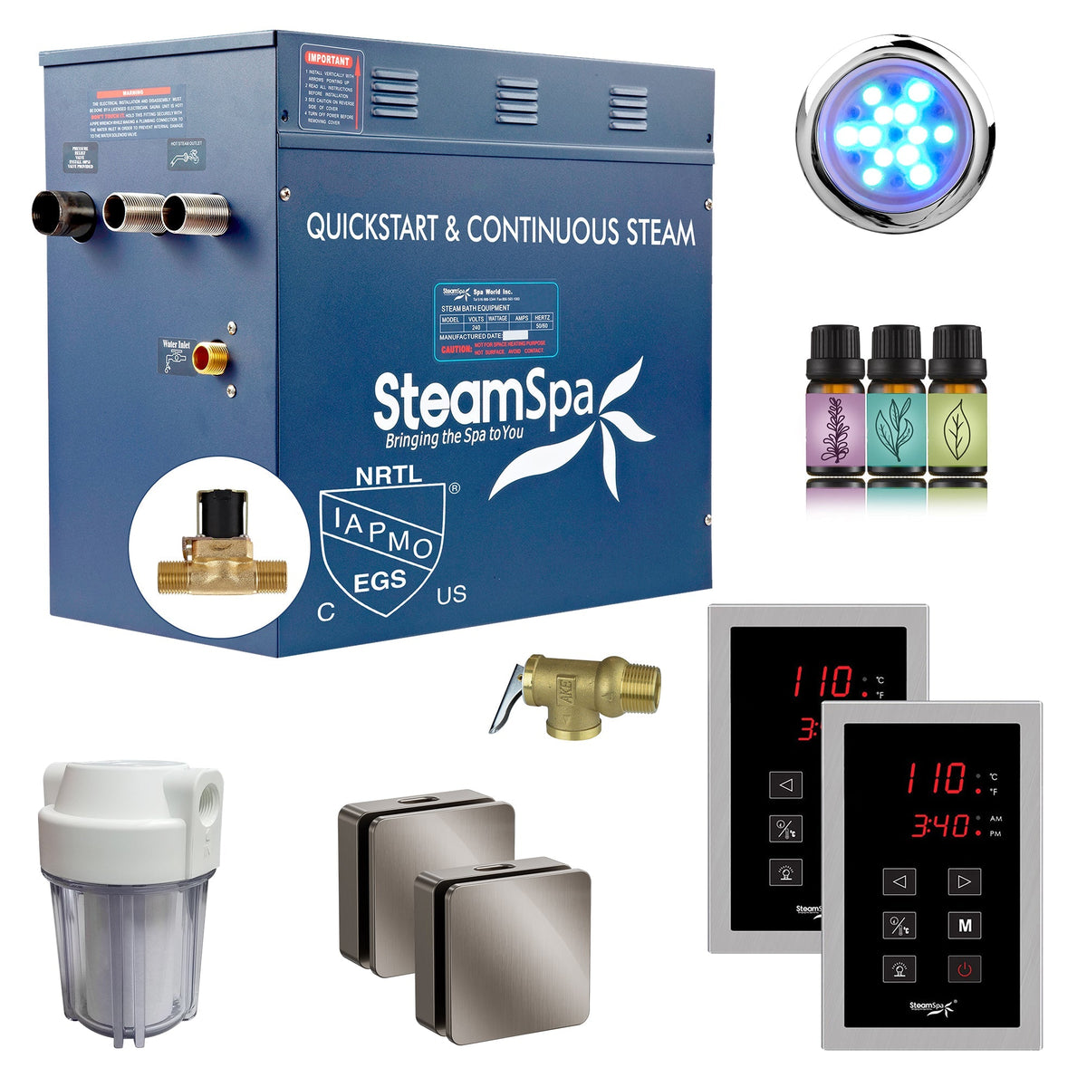 Steam Shower Generator, Full Package, Royal New Square