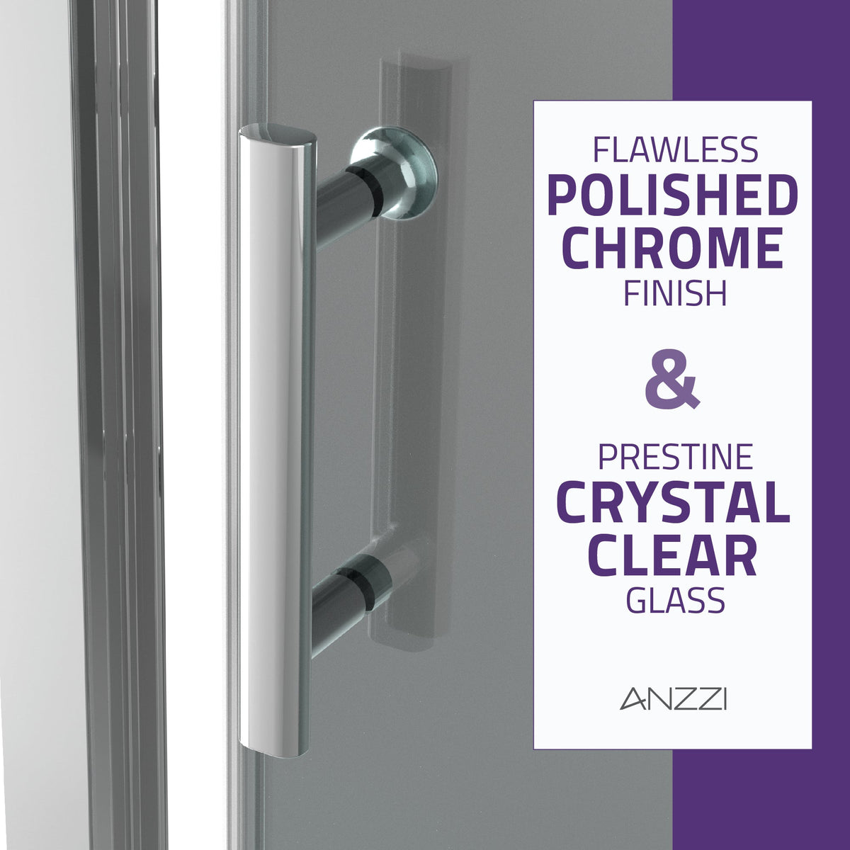 48 x 72 Framed Shower Door, Halberd Sliding Tsunami Guard Tempered Glass