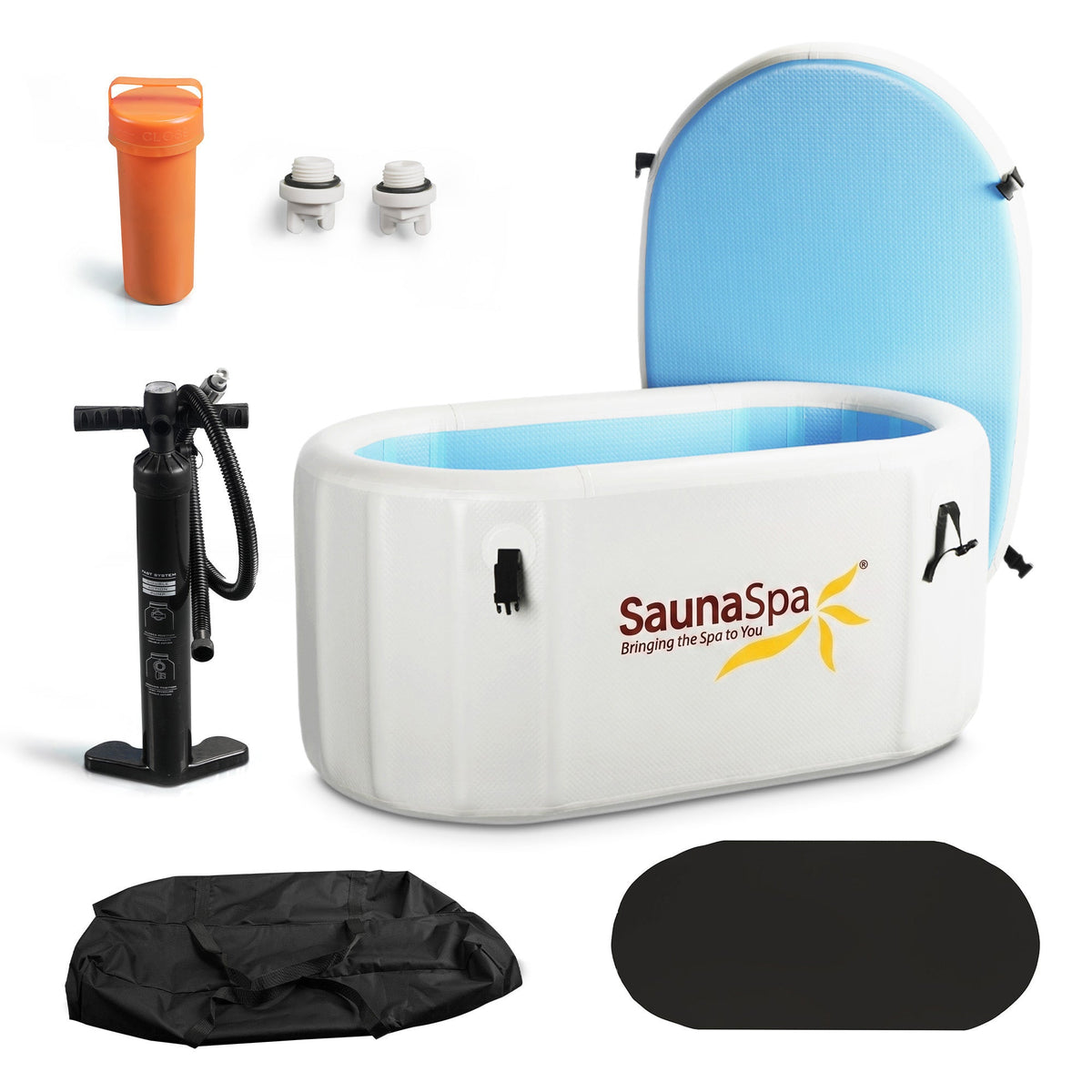 Cold Plunge Tub, Kodiak Person Inflatable Ice Kit Gray