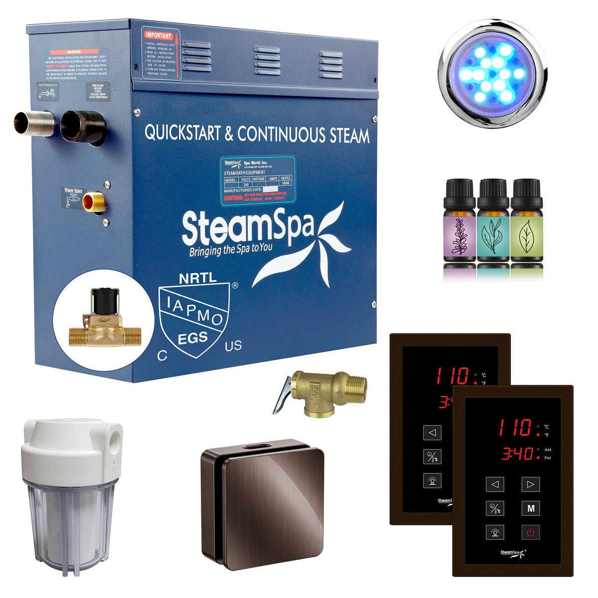 Steam Shower Generator, Full Package, Royal New Square