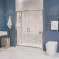 Romance Series 59 to 60 in. x 70 in. Sliding Framed Shower Door with Tsunami Guard Tempered Clear Glass