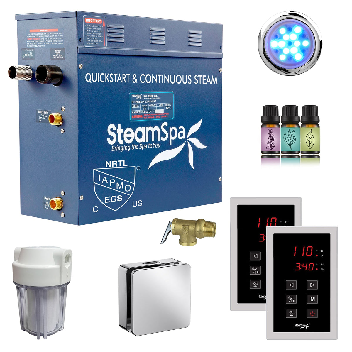 Steam Shower Generator, Full Package, Royal New Square