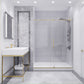 Madam Series 56 to 60 in. x 76 in. Frameless Sliding Shower Door with Clear or Tinted Tempered Glass and Tsunami Guard