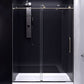 54 x 76 Frameless Shower Door, Madam Sliding Tempered Clear