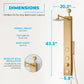 Beverly Series 43 in. 3-Jetted Shower Tower with Heavy Rain Shower and Body Jets and Spray Wand