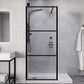 Himmel Series 34 in. x 78 in. Fixed Framed Shower Door with Tsunami Guard Tempered Clear Glass