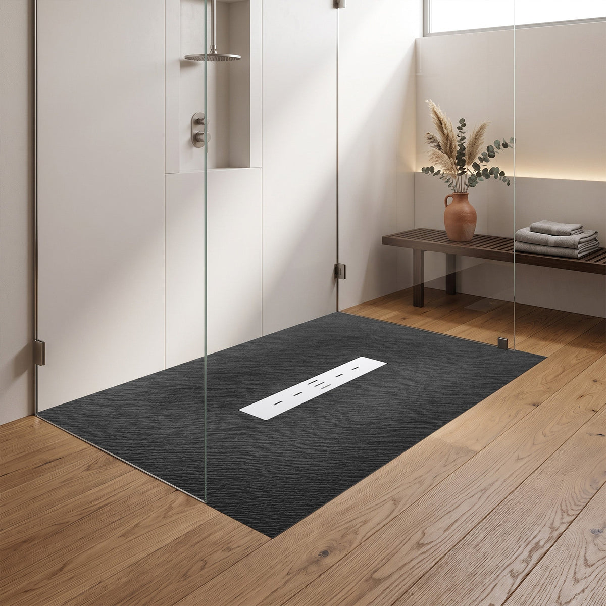 59 x 35 Shower Base, Center Drain, Pan Only ADA Compliant