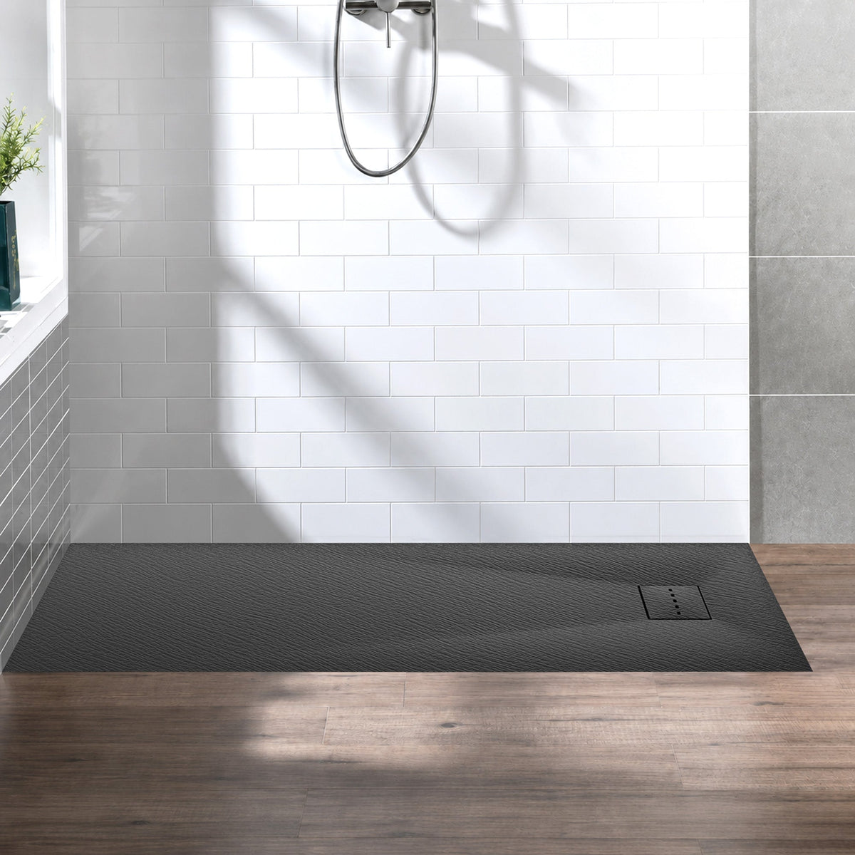 59 x 32 Shower Base, Pan Only, Barrier Free Curbless Black