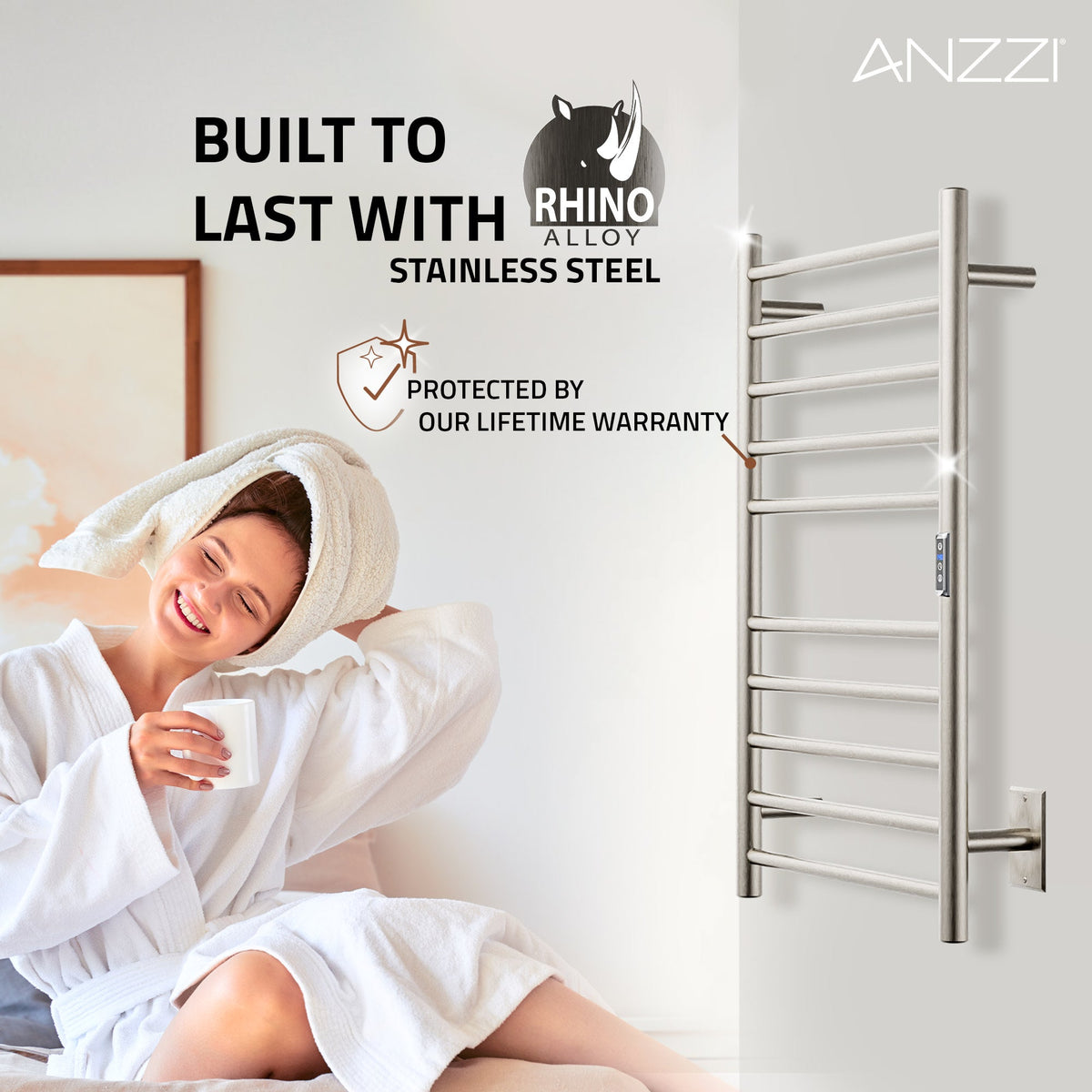 Towel Warmer, Bali Bar Mounted Electric