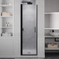 23 x 72 Semi-Frameless Shower Door, Lancer Hinged Frameless Tsunami Tempered Glass