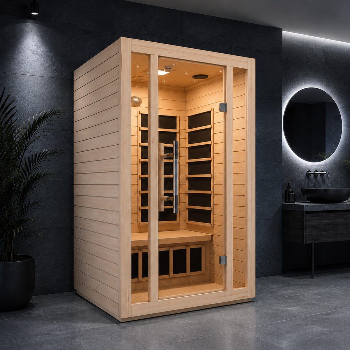 Infrared Sauna, Ischia Person Indoor Hemlock