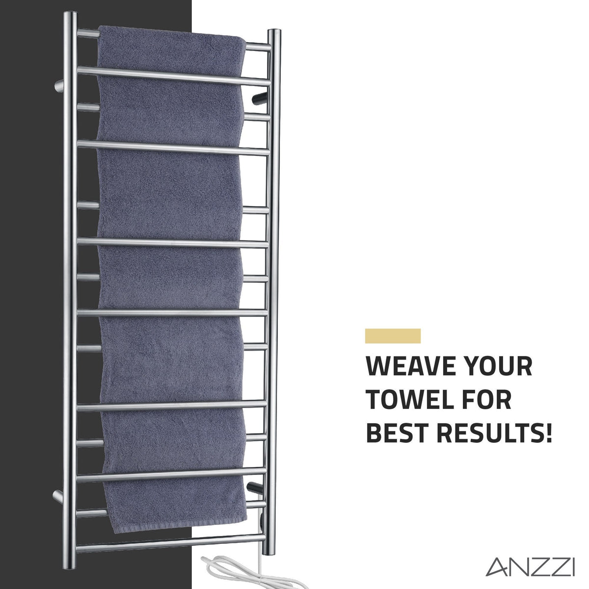 Towel Warmer, ANZZI Elgon Bar Mounted