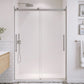 54 x 76 Frameless Shower Door, Stellar Sliding Tsunami Guard
