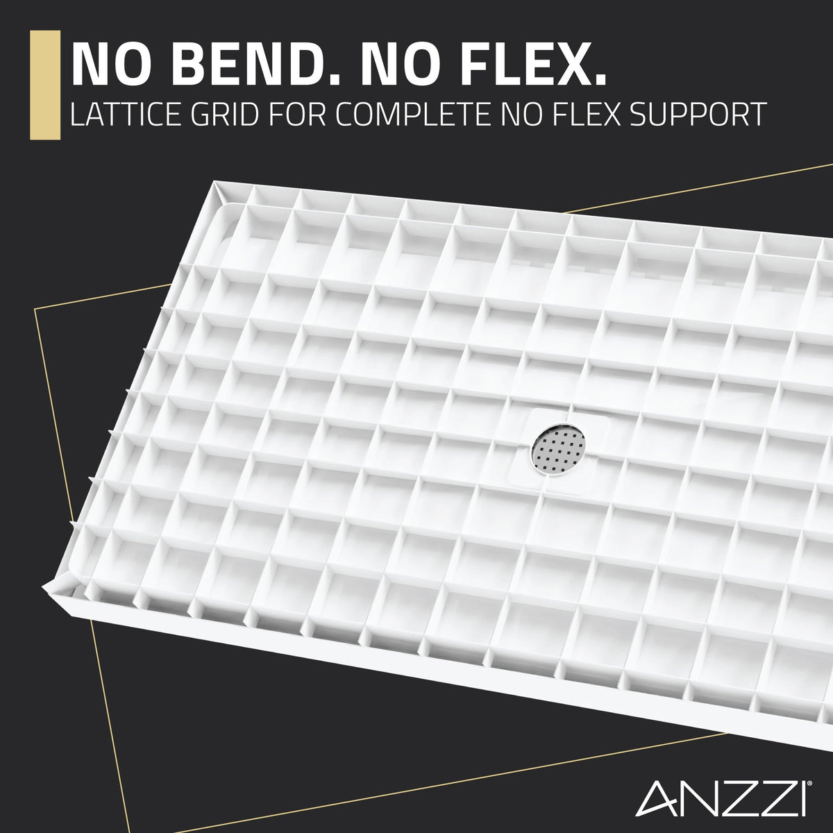 60 x 32 Frameless Shower Door, Center Drain, Pan Only