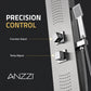 Expanse Series 57 in. 2-Jetted Full Body Shower Panel System with Heavy Rain Shower and Spray Wand in Brushed Steel