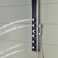 Monsoon 57 in. 4-Jetted Full Body Shower Panel System with Heavy Rain Shower and Spray Wand in Mahogany Style Deco-Glass