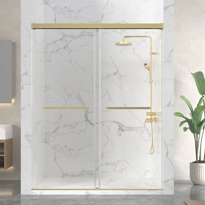 Ward Series 44 to 48 in. x 76 in. Frameless Sliding Shower Door with 3/8" (10mm) Tempered Clear Glass