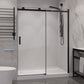 54 x 76 Frameless Shower Door, Rhodes Sliding Tsunami Guard