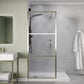 Himmel Series 34 in. x 78 in. Fixed Framed Shower Door with Tsunami Guard Tempered Clear Glass