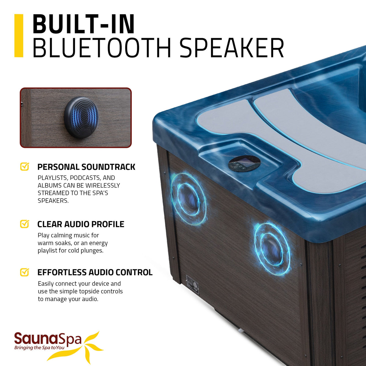 Cold Plunge Tub, All One Hot Built WiFi Blue