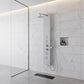 VELD Series 64 in. 2-Jetted Full Body Shower Panel System with Heavy Rain Shower and Spray Wand in Clear White