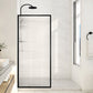 Welle 34 in. x 74 in. Framed Fixed Shower Screen Door with 5/16" (8mm) Tempered Fluted or Clear Glass