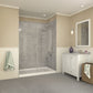 Tiers Base Series 36 in. L x 60 in. W Alcove Shower Shower Pan Base with Right Drain in Glossy White Marine Acrylic