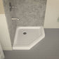 Randi Base Series 36 in. L x 36 in. W Corner Shower Shower Pan Base with Center Drain in Glossy White Marine Acrylic