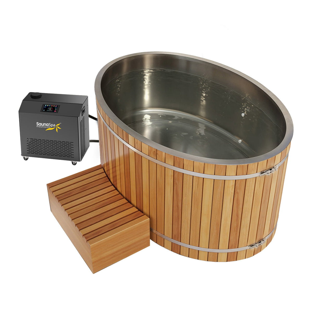 Cold Plunge Tub, 2 Person Jet Cedar