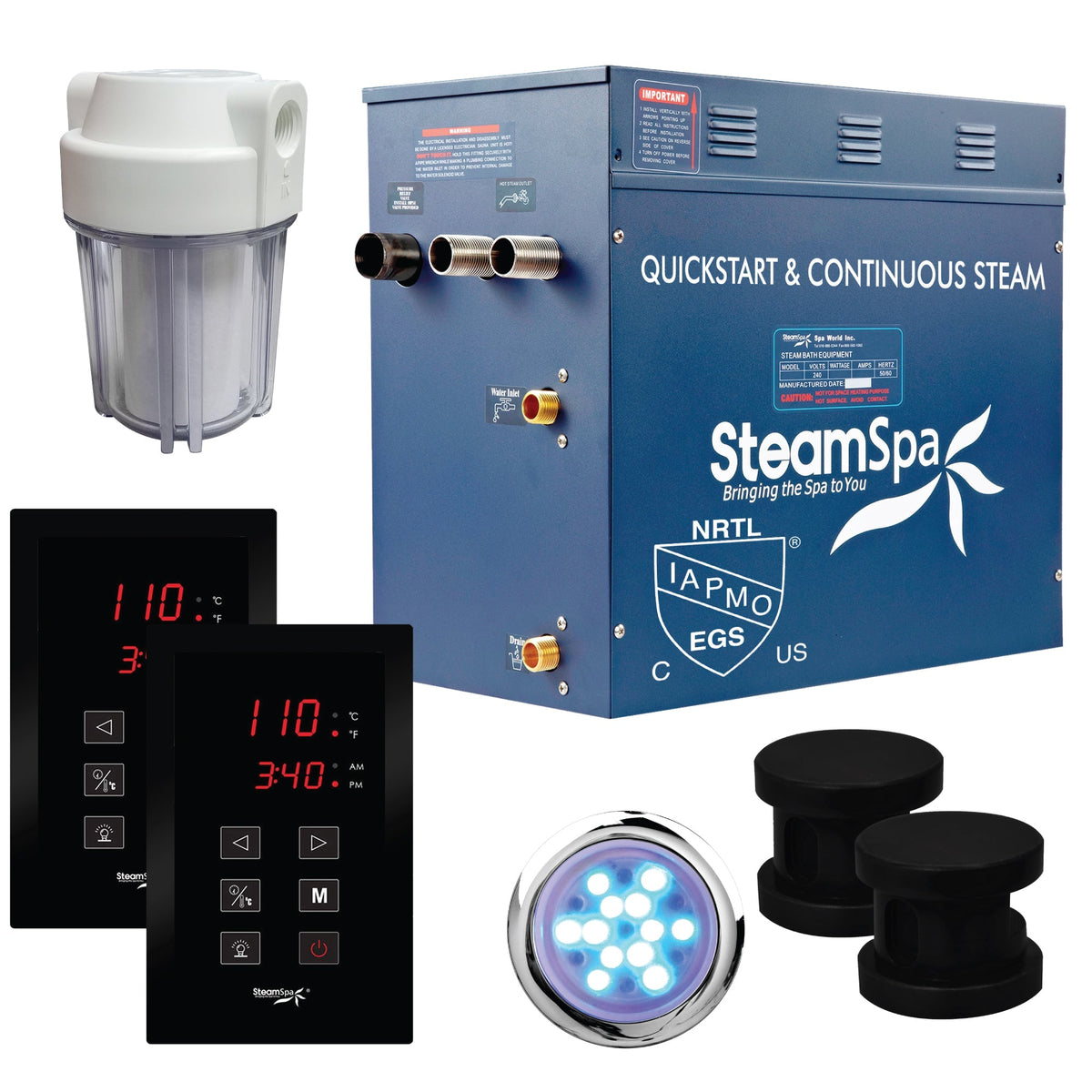 Steam Shower Generator, Full Package, Royal Series