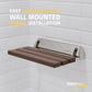 Shower Seat, Kind Teak Mounted Folding