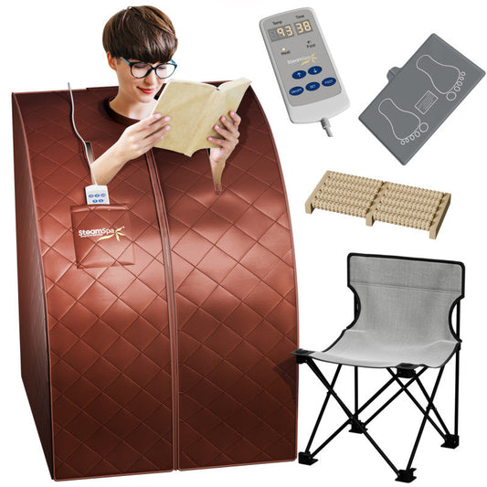 Portable Sauna, 1 Person Indoor PP Chair Brown